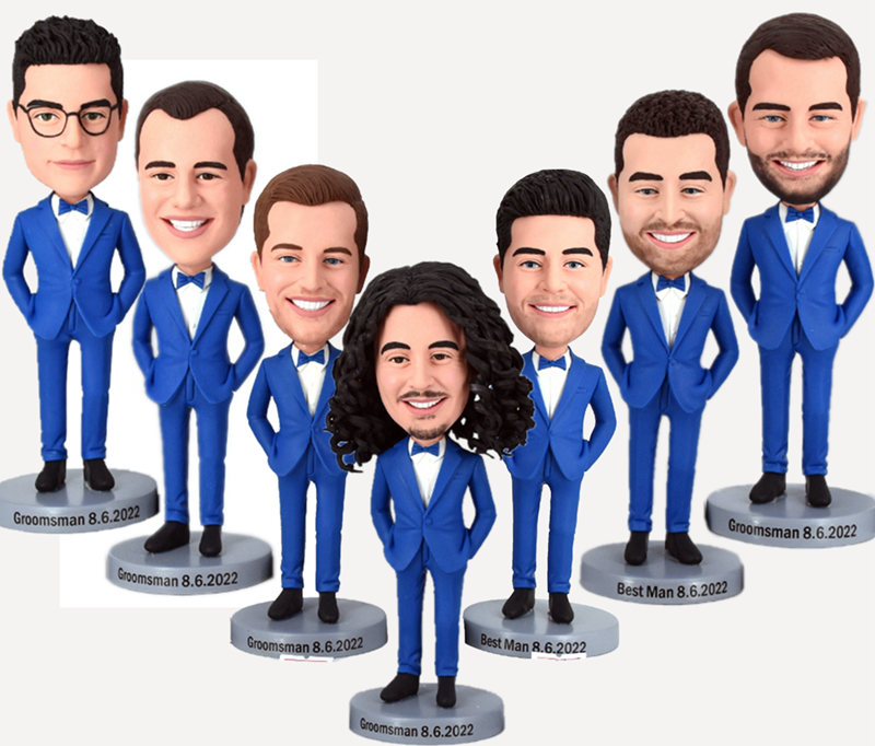 Custom Bobbleheads 1-20 bestman grooms man groomsmen gfits - Click Image to Close